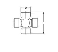 Gelenk Gelenkwelle Kreuzgelenk Ø 25mm mit Fettschmierung 72mm LÖBRO