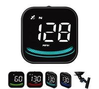 Geloo Head up Display Auto HUD, Universal Digital GPS Tachometer KMH & MPH | Geschwindigkeitsmesser mit OverSpeed Alarm Müdigkeitswarnung USB Schnittstelle Plug-and-Play für alle Fahrzeuge