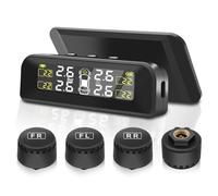 Geloo TPMS Solar ReifendruckKontrollsystem Universal mit 5 Alarmmodi Reifendruck mit Externen Reifendrucksensor 22-87 psi für Camper,Auto, SUV, KFZ