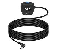 GELRHONR USB C AUTO OBD-Stromkabel für Dashcam, OBD zu Angle TYPE C Adapter mit Schalttaste, OBD2 Dashcam Hardwire Kit,24 Stunden Überwachung,2 Modi, 12-24V bis 5V/3A