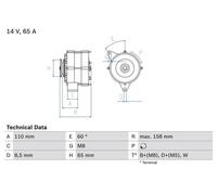 Generator Bosch 0 986 034 500 für AUDI VW