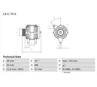 BOSCH 0 986 049 960 Lichtmaschine