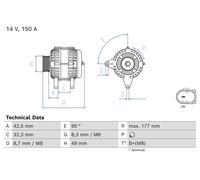 BOSCH 0 986 084 700 Lichtmaschine