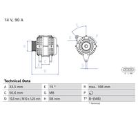BOSCH 0 986 084 970 Lichtmaschine