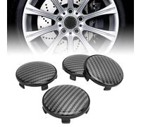 Generic 68 Mm Auto-Radnabenkappen-Set, 4-teilig, Karbonfaser-Reifenfelgen-Nabenkappen-Abdeckung, Hochfestes ABS-Material, Verbessert die Optische Attraktivität der, Radkappen-Zubehör