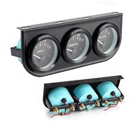 Generic Auto-Voltmeter, Metall, 3-in-1-Auto-Messgerät, 52 Mm, 2 Zoll, 12 V, Messgerät mit 8 Bis 16 V Anzeige, 104 Bis 248 F, Wassertemperatur, 0 7 Kg, Öldruck Für Universelle Fahrzeugüberwachung
