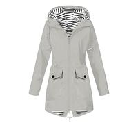 Generic Damen Regenjacke 'Oh! Nass'is!' II mit Innenfutter - Regenmantel Outdoorjacke Regenparka wasserdicht modisch tailliert Angebote Des Tages Heute Damen