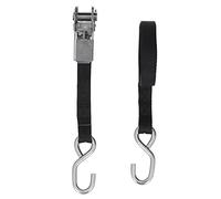 Generic Spanngurte mit Ratsche, Robust, Schwarz, Rostfrei, für Motorradanhänger und LKW, 25 Mm, 2 Stück (5 Meter)