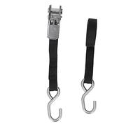 Generic Spanngurte mit Ratsche, Robust, Schwarz, Rostfrei, für Motorradanhänger und LKW, 25 Mm, 2 Stück (3 Meter / 9,8 Fuß)