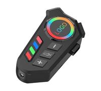 Générique Motorrad-Kopfhörer - Kommunikationssystem für Kopfhörer, Sprachassistent, buntes Licht, Geräuschreduzierung, wasserdicht, Unisex, für Motorrad, Fahrrad, Schneemobil