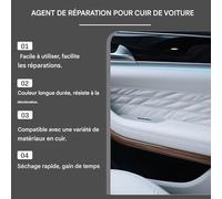 Générique Reparatur-Set für Autositz, Leder, Auffrischung für Armaturenbrett-Verkleidung - Farbpaste zur Wiederherstellung von Taschen, Schuhen, Sofa, Jacke
