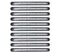 Generisch 10x Seitenmarkierungsleuchten Begrenzungsleuchten 15 SMD LED Weiß 12-24V Positionsleuchten Passend für Anhänger, LKW, PKW