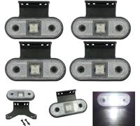 Generisch 4 x LED Begrenzungsleuchten Positionsleuchten Seitenleuchten Weiß LKW PKW Wohnmobil Wohnwagen 12v 24v E9