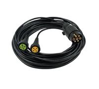 Generisch 7 polig 3.5 Meter Anhängerkabel mit Bajonettanschluss Kabelsatz Verlängerung Kabel Vorverkabelt Anhänger LKW PKW Schwarz