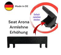 Generisch Armlehnen-Erhöhung kompatibel mit Seat Arona (Baujahr 2018-2020), Einlegteil für Fach unter Mittelarmlehne, erhöht Armlehnenhöhe, gerade Oberfläche, Schwarz