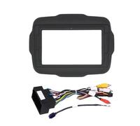 Generisch Autoradio-Blende Für Jeep Für Renegade (ab 2014) - Einbaurahmen Für Das Armaturenbrett Inkl. CAN-Bus-Adapter Fascia Rahmen Panel Trim(Fascia with Cable)