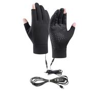Generisch Beheizte Motorradhandschuhe,Rutschfester Handwärmer,USB-Aufladbare Handschuhe Mit Zwei-Finger-Touchscreen Für Fahrrad - Für Winter Und Schnee Und Wintersport Motorrad