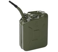 Generisch Benzinkanister 5l 10l 20l Für Benzin Diesel Metall Kraftstoffkanister Reservekanister Mit Flexiblem Einfüllstutzen/Trichter, Kraftstoff-Kanister, Sicherheitsverschluss,Grün,20L