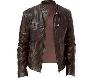 Generisch Bomberjacke Herren Lederjacke Ledermäntel 50Er Jahre Outfit Militär Leder Jacke Grease Jacken Winddicht Übergangsjacke Motorradjacken Windjacke Bikerjacken