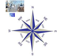 generisch einen Kompass Aufkleber Windrose Nautisches Symbol Zeichen Aufkleber (Rt81/1) (35x35cm)
