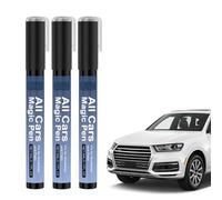 Generisch Lackstift Auto, Autolackstift Kratzer Entferner, All Cars Magic Pen Lackreparaturstift, 2-in-1 Wasserfester Kratzer Reparatur Stift für Autokratzer, Glänzend/Matt/Schwarz/Weiß/Silber