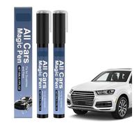 Generisch Lackstift Auto, Autolackstift Kratzer Entferner, All Cars Magic Pen Lackreparaturstift, 2-in-1 Wasserfester Kratzer Reparatur Stift für Autokratzer, Glänzend/Matt/Schwarz/Weiß/Silber