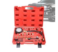 Generisch Öldruck-Testkit,0-9,7 bar Einspritz-Kompressions-Messgerät - Öl-Injektor-Diagnosewerkzeug,für Kraftfahrzeug, LKW, Motorrad, Boot, Garage, Werkstatt, Techniker und Mechaniker