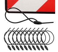 Gepäckspanner für Warntafel Italien und Spanien, 10 Stück Elastische Spanngurte Warntafel, 50 cm x 5 mm Spanngummi Einstellbare Länge für Befestigung Schildern, Fahrrädern, Motorrädern, Leinwände