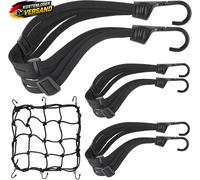 Gepäckspanner Motorrad Fahrrad 4-teilig 4-in-1 Spanngurt Helmnetz 60-110 cm