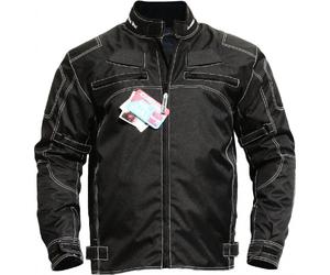 German Wear motorradjacke herren mit protektoren motorrad jacke sommer winddicht herausnehmbar waschbar futter wasserabweisend viele Taschen winter leicht wassarfest textil Schwarz 60 4XL