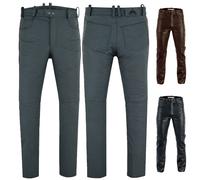 GermanWear Lederhose lederjeans bikerjeans hose aus Büffelleder Schwarz & Braun