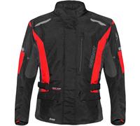 Germot Aron wasserdichte Motorrad Textiljacke, schwarz/rot, Größe 4XL