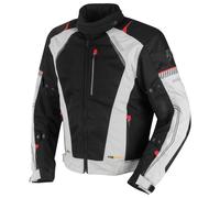 Germot Motorradjacke Herren Sommer X-Air Evo Pro, hellgrau-schwarz, Größe 2XL