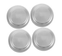 GETAJGHSD 4 Stück Radnabenabdeckungen aus Metall in Silber Universelle Passform und Einfache Installation Robustes Fahrzeugradzubehör für LKW und Pkw