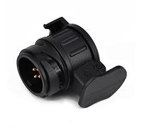 Getdoublerich Anhängerkupplung Adapter Konverter für Wohnwagen, Abschleppen & LKW, wasserdichtes Kunststoffgehäuse, schlankes Design, 12 V, Schwarz