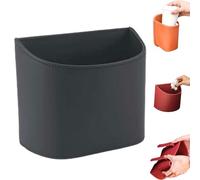 Getränkehalter aus Leder für die Autotür, Leather Car Door Cup Holder, Autotür Flaschenhalter, Clip-on Becherhalter für Rücksitze & Türen, Mini Getränkehalter & Mülleimer für PKW, SUV, LKW (Schwarz-B)