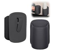 Getränkehalter Auto 2er Set, Clip-On Autotür, Metallclip PU-Leder, Schwarz