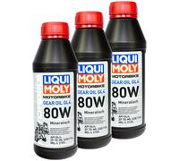 Getriebeöl LIQUI MOLY mineralisch Getriebe Öl Motorbike 3x 500 ml GL4 80W