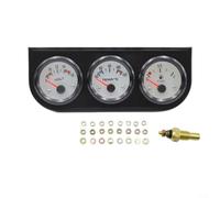 Gettimore 52 mm 3-in-1 Kfz-Dreifach-Messgerät-Set für Öldruck, Wassertemperatur, Spannung, 12 V, ABS-Gehäuse mit klaren Ablesungen