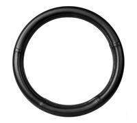 GG Grand General 54005 Deluxe Lenkradbezug, 45,7 cm, Schwarz mit schwarzen Nähten