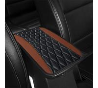 GGOIN Armlehnen Polster Auto für Opel Corsa Astra Insignia Crossland Mokka Grandland Combo, Car Armrest Box Pad Leather wasserdichte Center Konsole Abdeckung Armlehne Box Matte,G Coffee