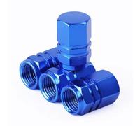 GHJFDF 4Pcs Legierung Reifenventilkappen für Jeep Renegade Patriot Weangler Cherokee Kompass CrandCherokee, Auslaufsichere Staubschutzkappen mit Dichtungsring Langlebiges Autozubehör,Blue-A