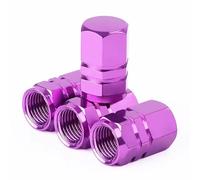 GHJFDF 4Pcs Legierung Reifenventilkappen für Peugeot GT GTline 3008 308 T9 208 508 2008, Auslaufsichere Staubschutzkappen mit Dichtungsring Langlebiges Autozubehör,Purple-A