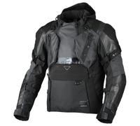 Macna Tryton NightEye wasserdichte Motorrad Leder-/Textiljacke, schwarz, Größe S