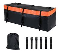 GIANTEX Heckbox für Anhängerkupplung, hintere Gepäckträgertasche mit Riemen, Regenüberwurf & Aufbewahrungstasche, wasserfestes Transportbox, faltbares Gepäckbox für SUV, Geländewagen & Pickup (250 L)