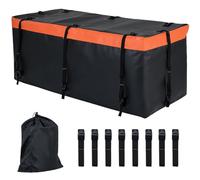 GIANTEX Heckbox für Anhängerkupplung, hintere Gepäckträgertasche mit Riemen, Regenüberwurf & Aufbewahrungstasche, wasserfestes Transportbox, faltbares Gepäckbox für SUV, Geländewagen & Pickup (550 L)