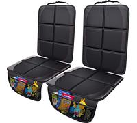 Gimars XL Verdickte Kindersitzunterlage Auto, 2 Stück, [ISOFIX GEEIGNET], Universeller Wasserdichter 600D Oxford Autositzschoner Mit Netztaschen, Universell Für SUV, PKW Und LKW, Schwarz