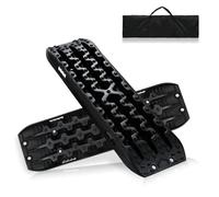 Gimisgu 2X Sandbleche Offroad Traktionsmatte Kunstoff Anfahrhilfe Recovery Board Tracks mit Aufbewahrungstasche,10T Last für Geländewagen Wohnmobil PKW LKW
