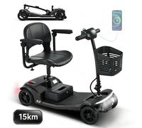 Gisaae Elektromobil, Schwarz, Metall, 99.9x82x48.5 cm, Freizeit, E-Mobilität