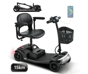 Gisaae Elektromobil, Schwarz, Metall, 99.9x82x48.5 cm, Freizeit, E-Mobilität